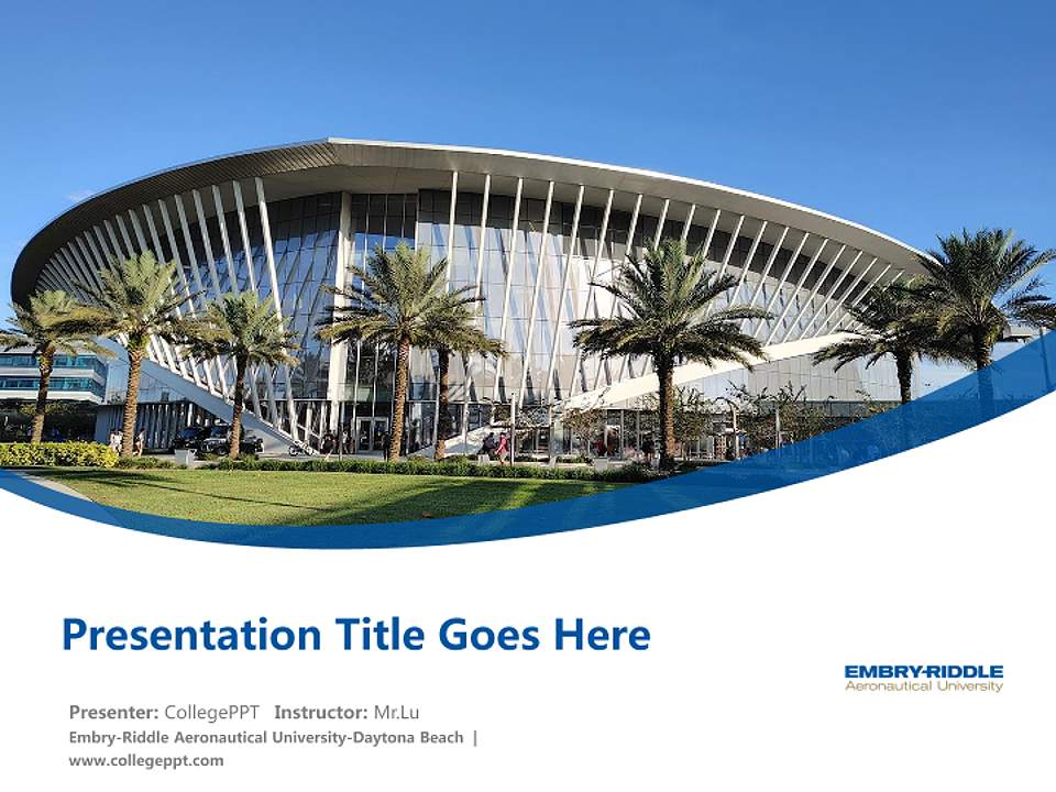 Embry-Riddle Aeronautical University-Daytona Beach Course/Courseware Creation PPT Template4:3 ratio PPT effect preview image5