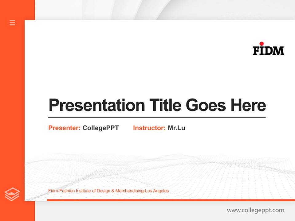 Fidm-Fashion Institute of Design & Merchandising-Los Angeles Thesis Proposal/Graduation Defense PPT Template4:3 ratio PPT effect preview image5