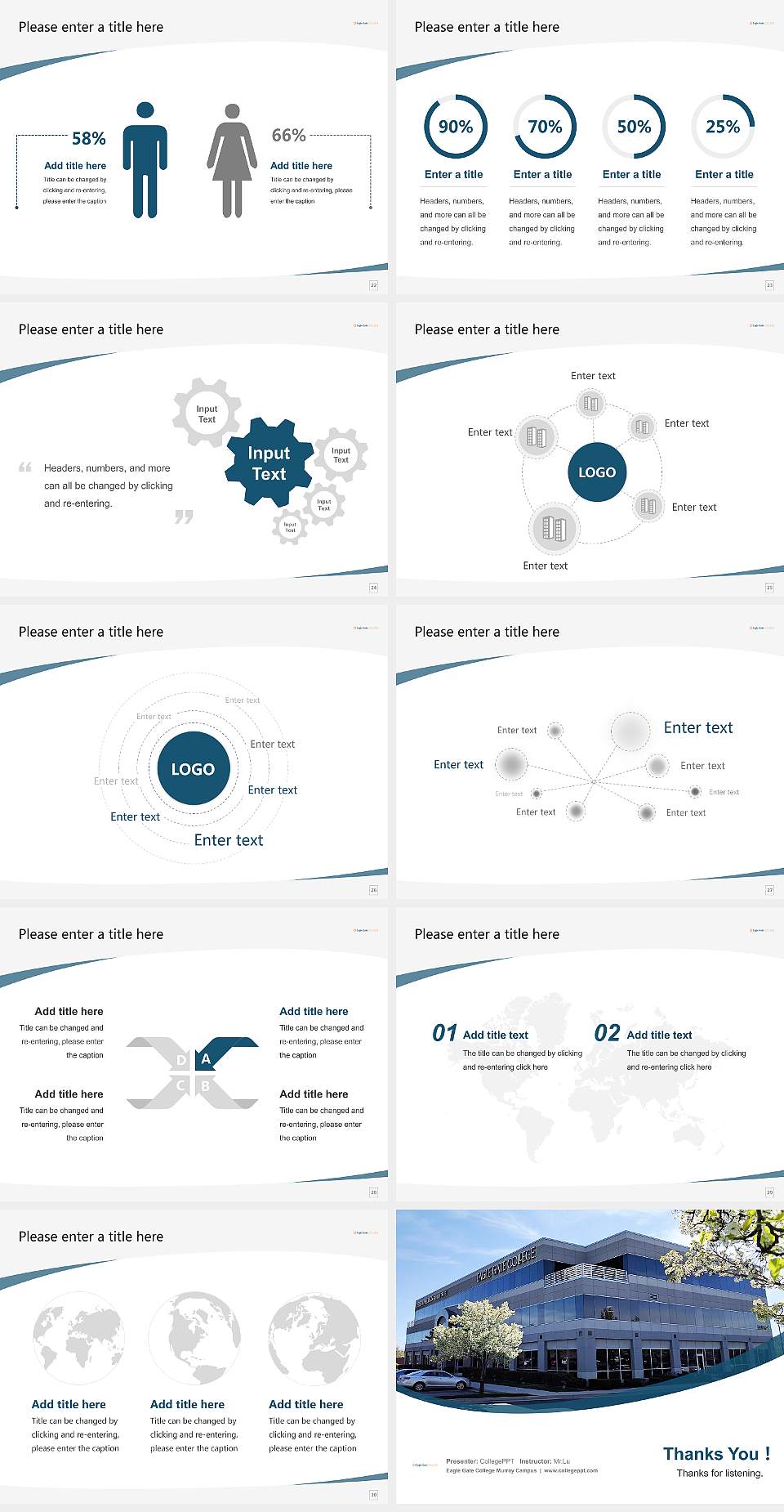 Eagle Gate College Murray Campus Course/Courseware Creation PPT Template4:3 ratio PPT effect preview image4