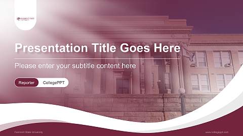 Fairmont State University Lecture Sharing and Networking Event PPT Template