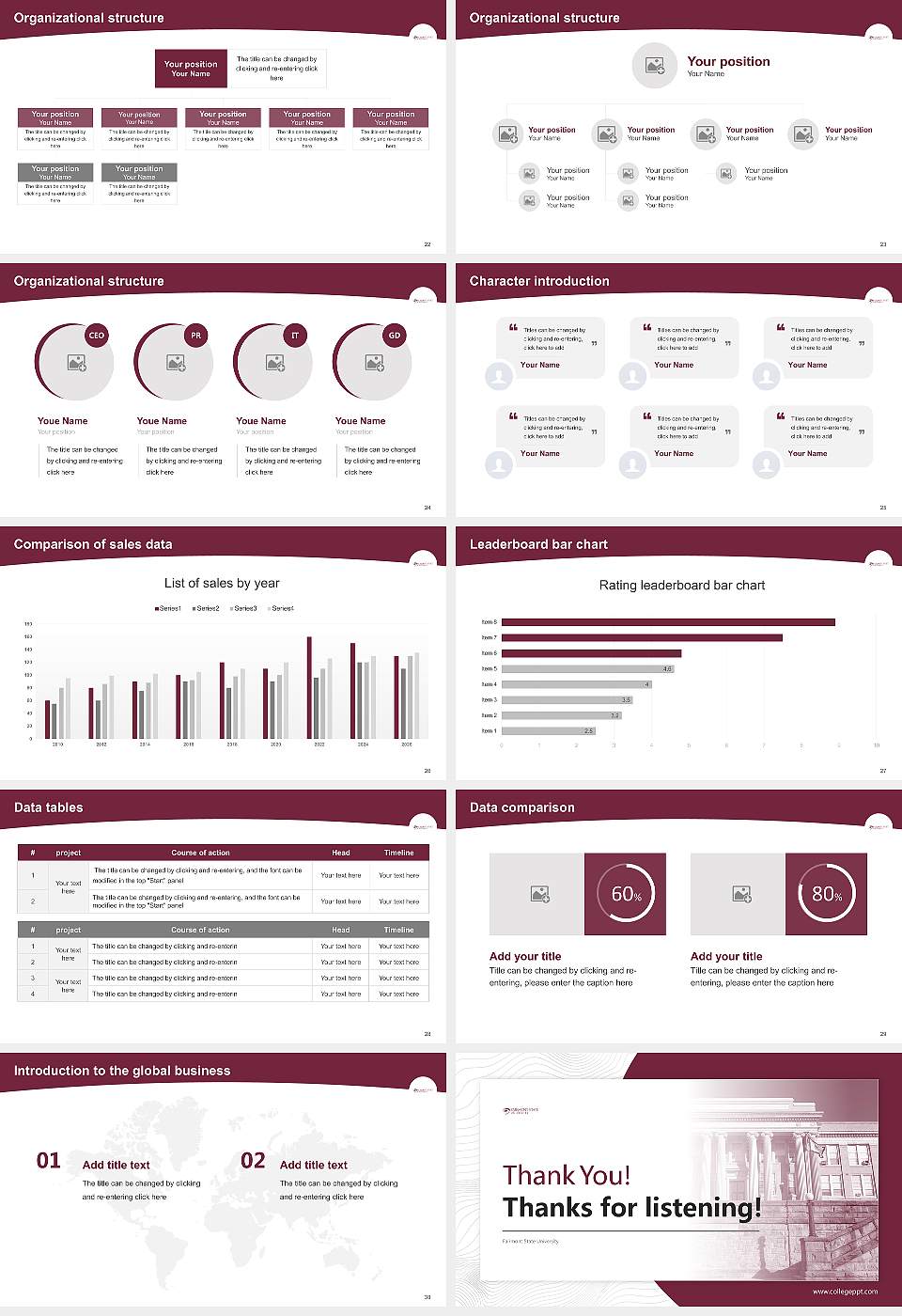 Fairmont State University Academic Presentation/Research Findings Report PPT Template16:9 ratio PPT effect preview image4