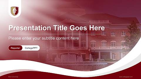 Elon University Lecture Sharing and Networking Event PPT Template