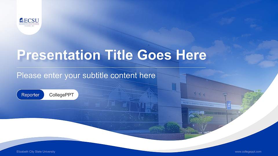 Elizabeth City State University Lecture Sharing and Networking Event PPT Template16:9 ratio PPT effect preview image