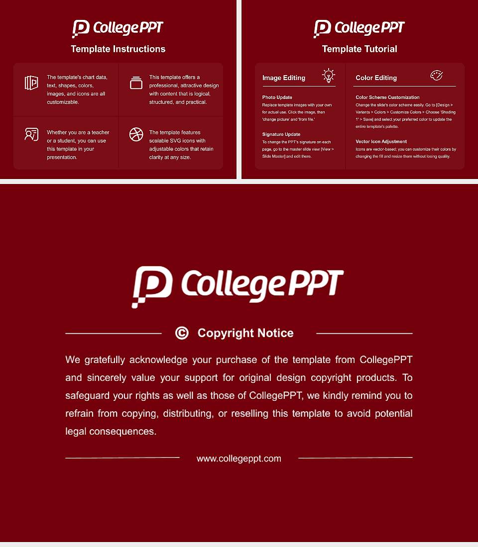 Elon University Academic Presentation/Research Findings Report PPT Template4:3 ratio PPT effect preview image5