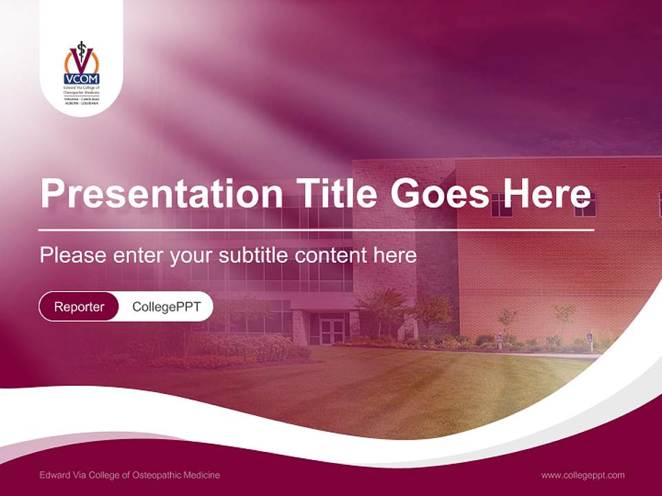 Edward Via College of Osteopathic Medicine Lecture Sharing and Networking Event PPT Template4:3 ratio PPT effect preview image4