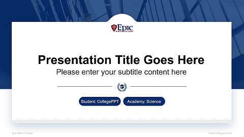 Epic Bible College National Scholarship Defense PPT Template
