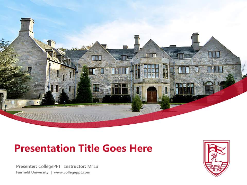 Fairfield University Course/Courseware Creation PPT Template4:3 ratio PPT effect preview image5