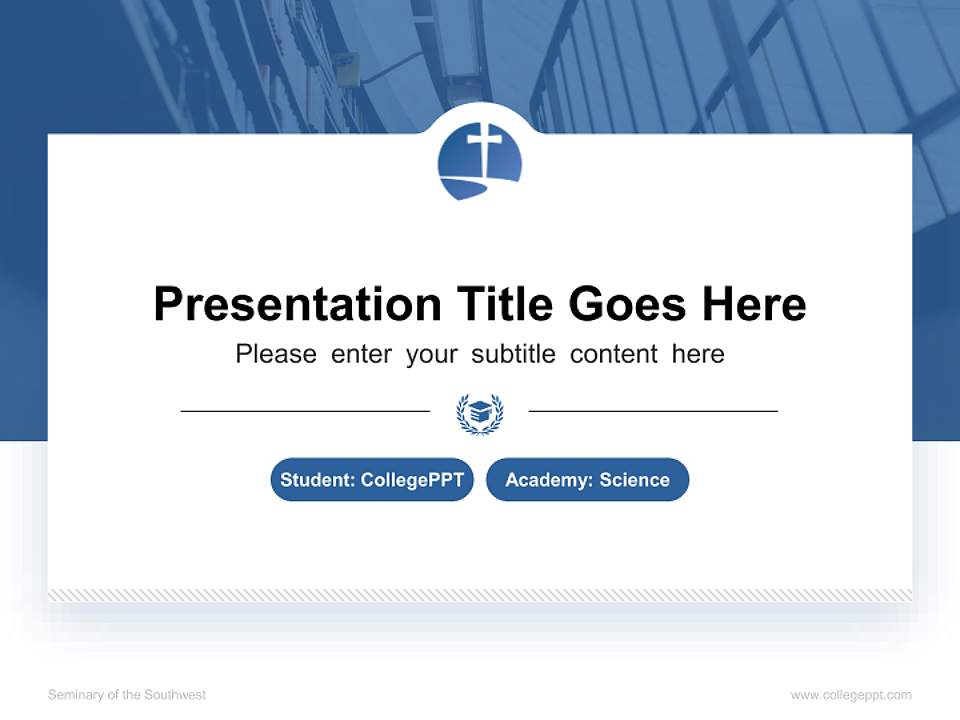 Seminary of the Southwest National Scholarship Defense PPT Template4:3 ratio PPT effect preview image4