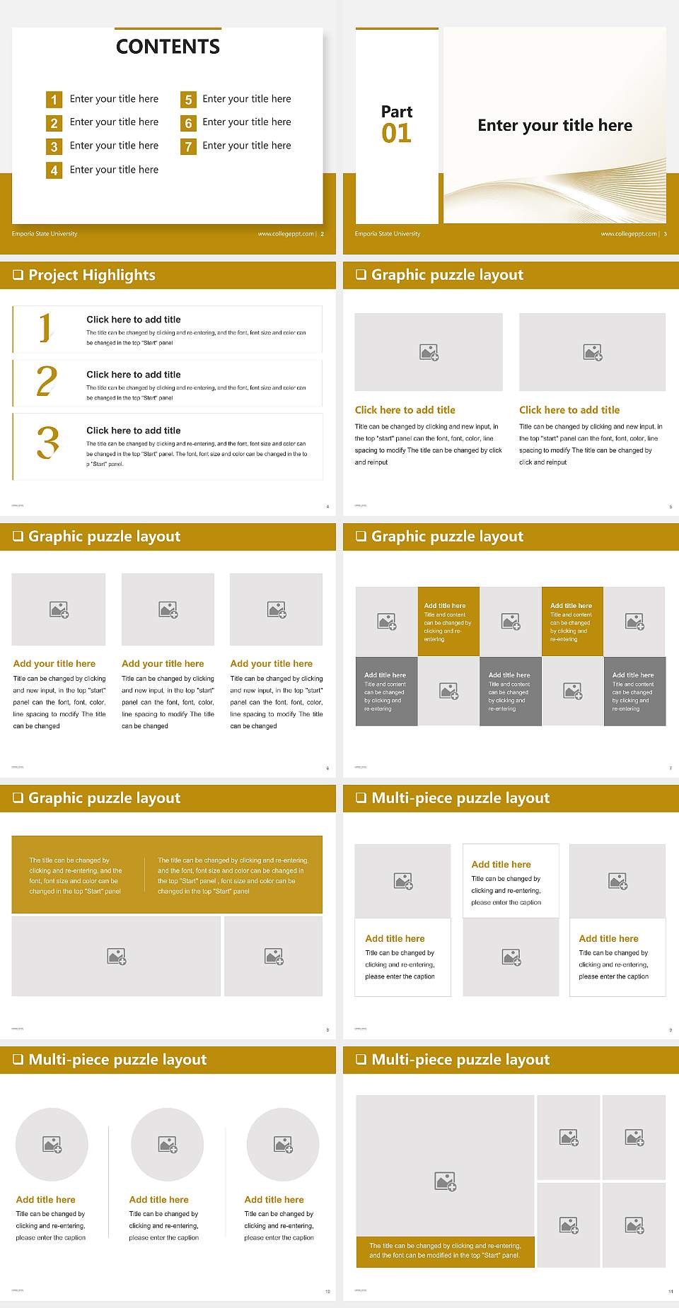 Emporia State University General Purpose PPT Template4:3 ratio PPT effect preview image2