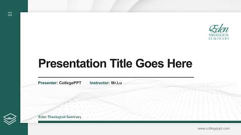 Eden Theological Seminary Thesis Proposal/Graduation Defense PPT Template