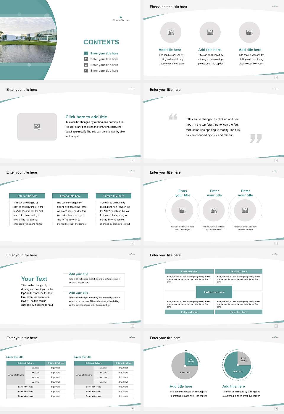 Eckerd College Course/Courseware Creation PPT Template16:9 ratio PPT effect preview image2