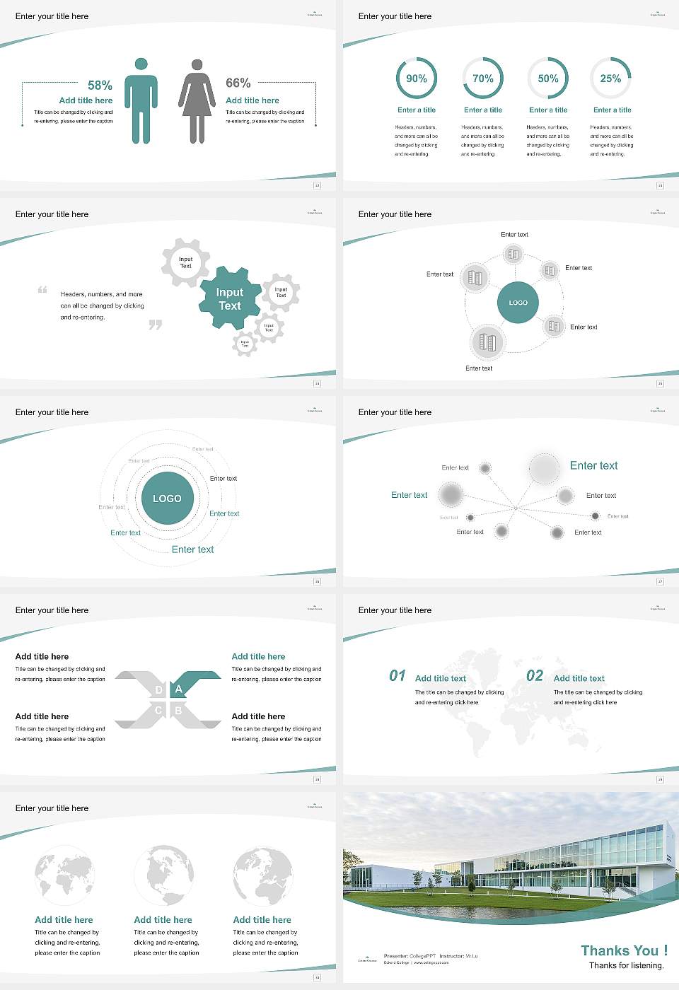 Eckerd College Course/Courseware Creation PPT Template16:9 ratio PPT effect preview image4