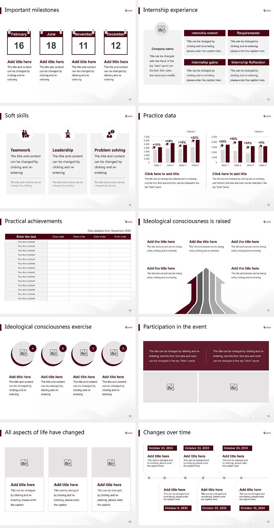 Faith Theological Seminary National Scholarship Defense PPT Template4:3 ratio PPT effect preview image3