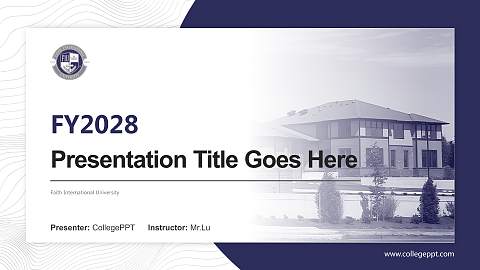 Faith International University Academic Presentation/Research Findings Report PPT Template
