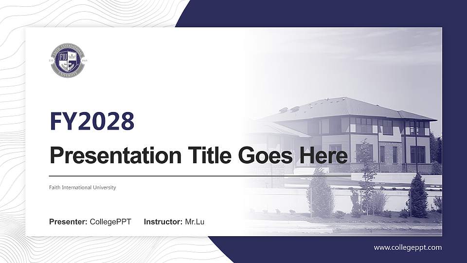 Faith International University Academic Presentation/Research Findings Report PPT Template16:9 ratio PPT effect preview image