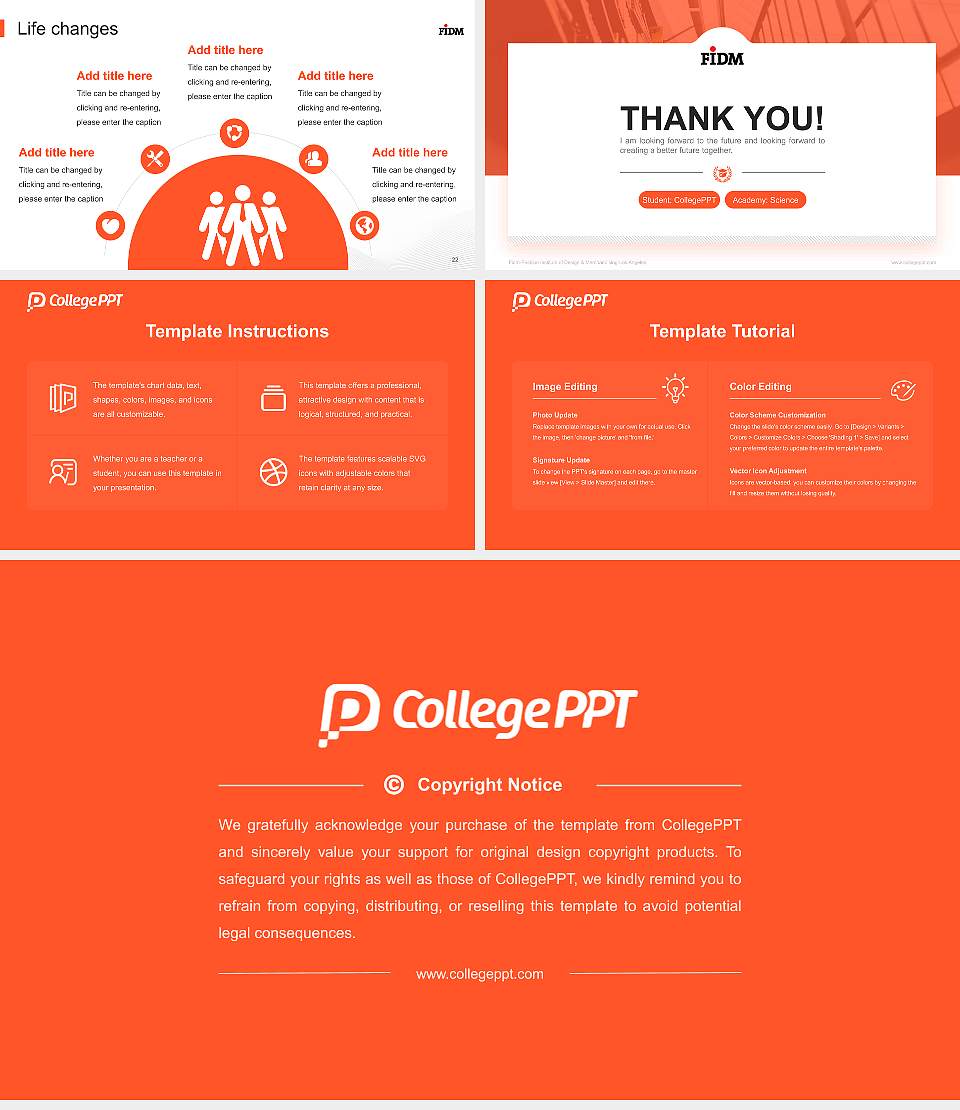 Fidm-Fashion Institute of Design & Merchandising-Los Angeles National Scholarship Defense PPT Template16:9 ratio PPT effect preview image4