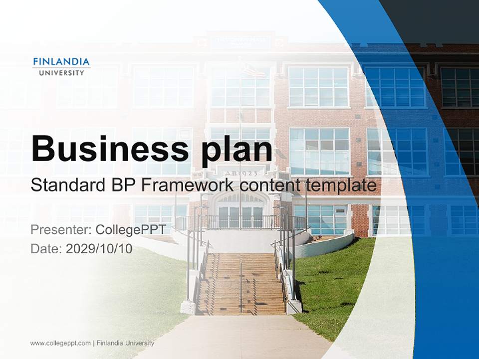Finlandia University Competition/Entrepreneurship Contest PPT Template4:3 ratio PPT effect preview image9