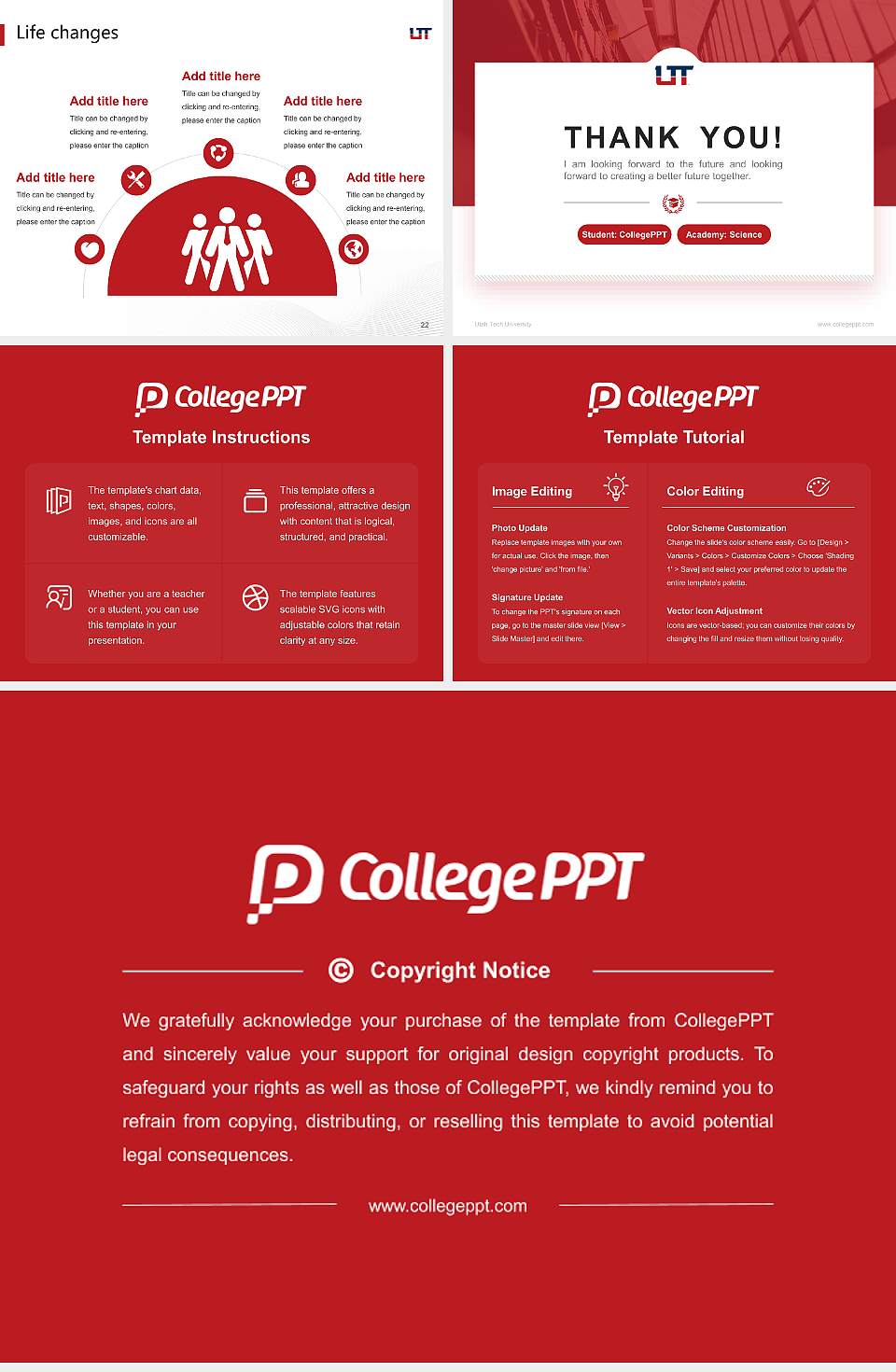 Utah Tech University National Scholarship Defense PPT Template4:3 ratio PPT effect preview image4