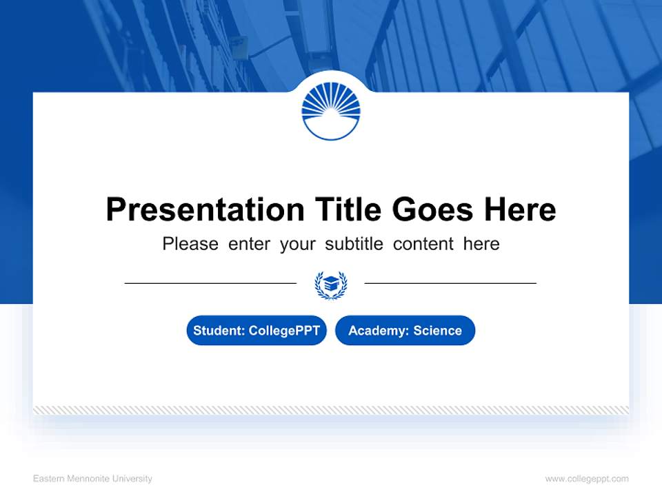 Eastern Mennonite University National Scholarship Defense PPT Template4:3 ratio PPT effect preview image4