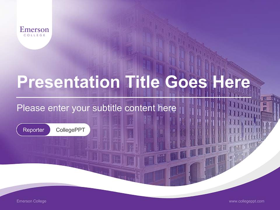 Emerson College Lecture Sharing and Networking Event PPT Template4:3 ratio PPT effect preview image4