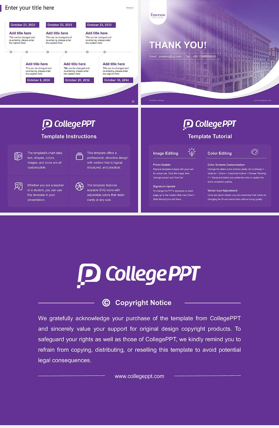 Emerson College Lecture Sharing and Networking Event PPT Template4:3 ratio PPT effect preview image4