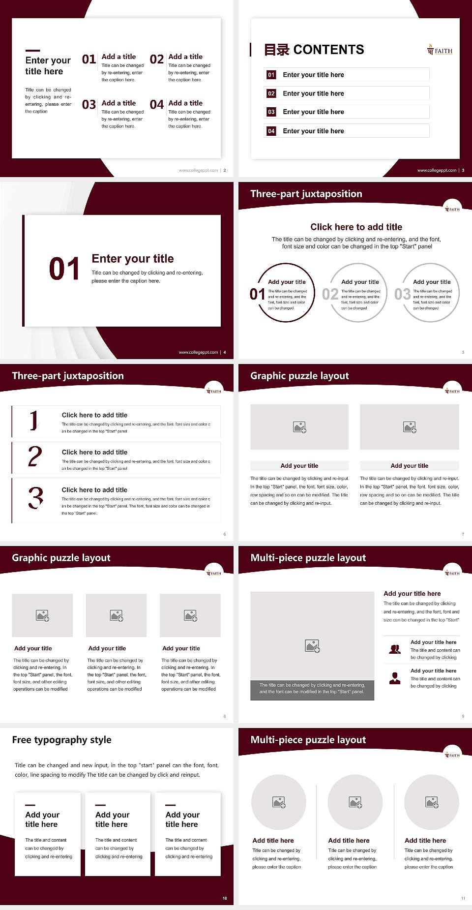 Faith Theological Seminary Academic Presentation/Research Findings Report PPT Template4:3 ratio PPT effect preview image2