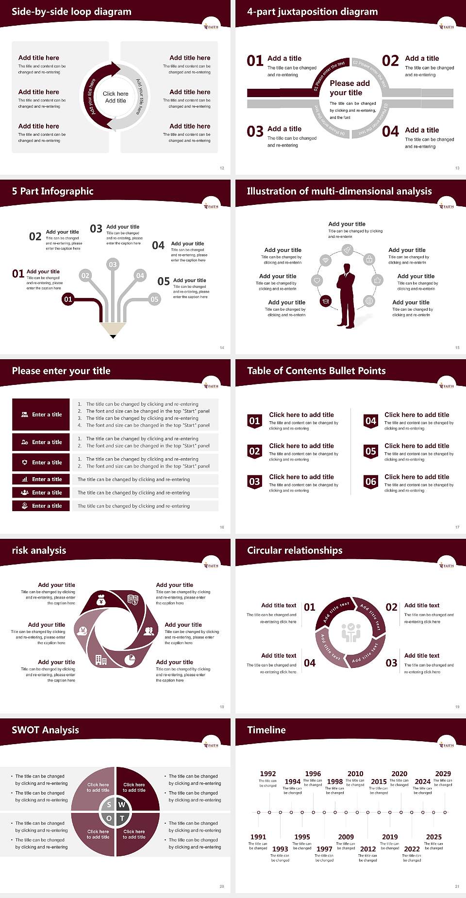 Faith Theological Seminary Academic Presentation/Research Findings Report PPT Template4:3 ratio PPT effect preview image3