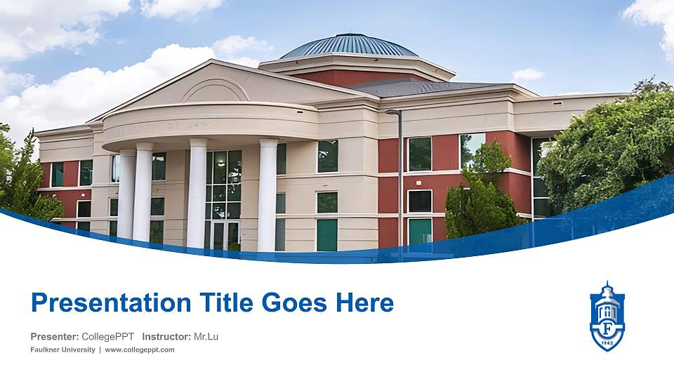 Faulkner University Course/Courseware Creation PPT Template16:9 ratio PPT effect preview image