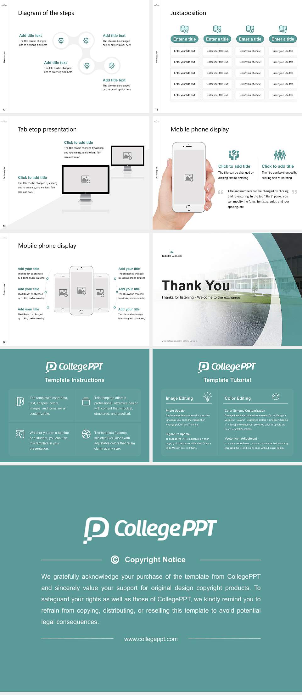 Eckerd College Competition/Entrepreneurship Contest PPT Template4:3 ratio PPT effect preview image9