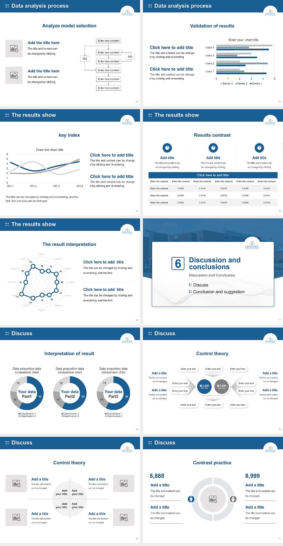 Fayetteville State University Graduation Thesis Defense PPT Template4:3 ratio PPT effect preview image5