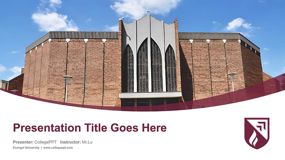 Evangel University Course/Courseware Creation PPT Template16:9 ratio PPT effect preview image