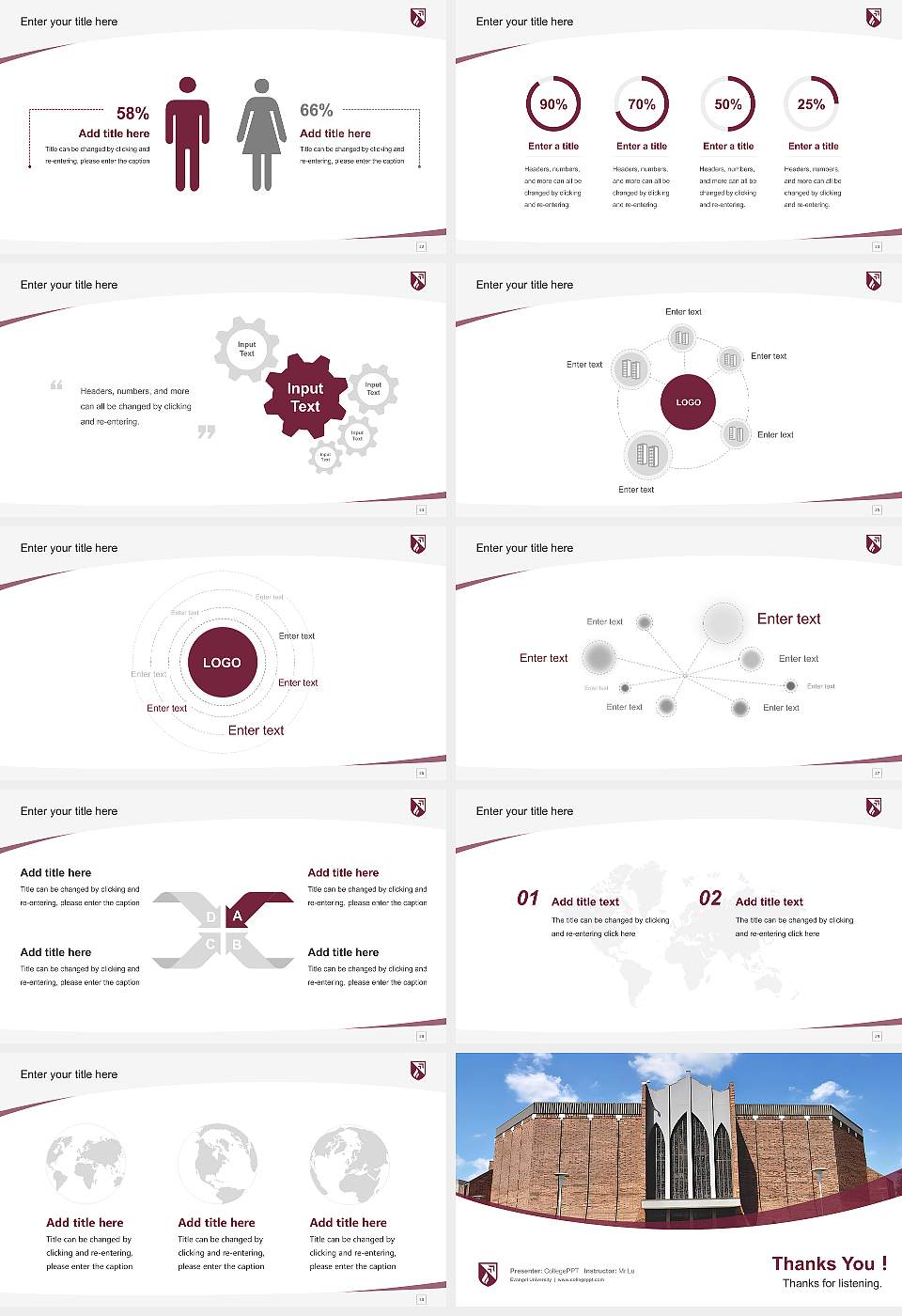 Evangel University Course/Courseware Creation PPT Template16:9 ratio PPT effect preview image4