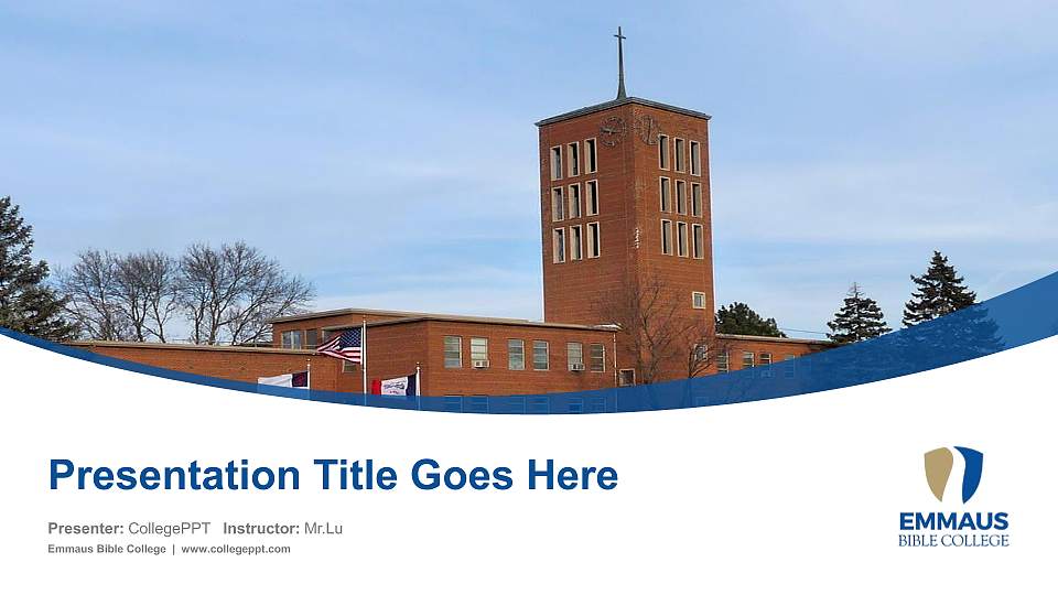 Emmaus Bible College Course/Courseware Creation PPT Template16:9 ratio PPT effect preview image
