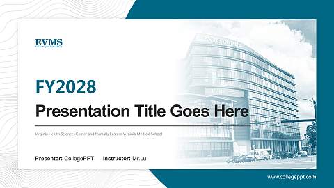 Virginia Health Sciences Center and formally Eastern Virginia Medical School Academic Presentation/Research Findings Report PPT Template