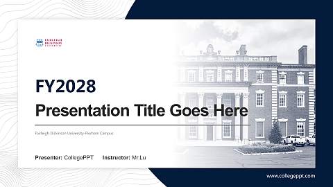 Fairleigh Dickinson University-Florham Campus Academic Presentation/Research Findings Report PPT Template