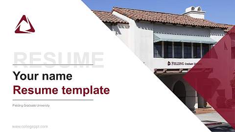 Fielding Graduate University Resume PPT Template