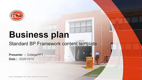 East Central University Competition/Entrepreneurship Contest PPT Template
