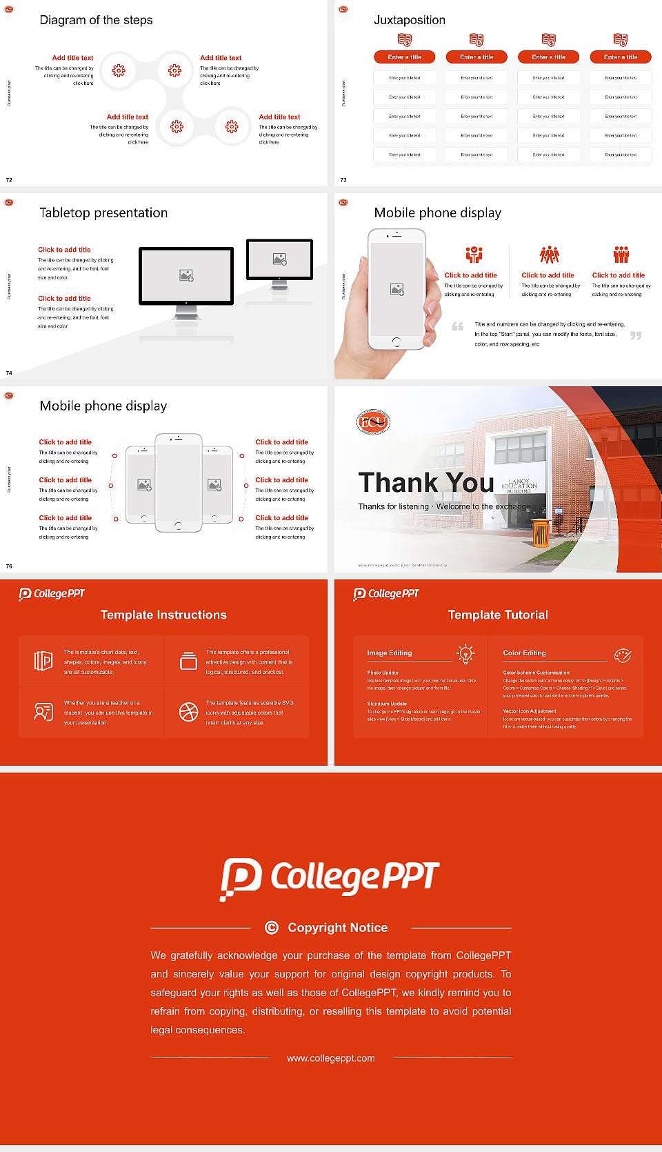 East Central University Competition/Entrepreneurship Contest PPT Template16:9 ratio PPT effect preview image9