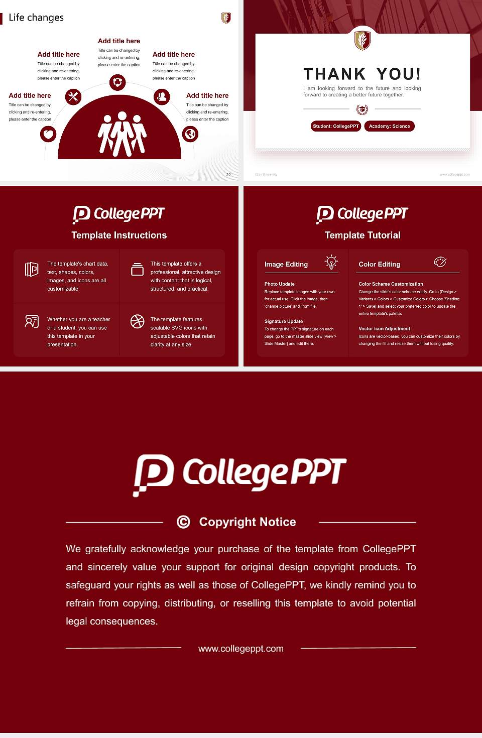 Elon University National Scholarship Defense PPT Template4:3 ratio PPT effect preview image4