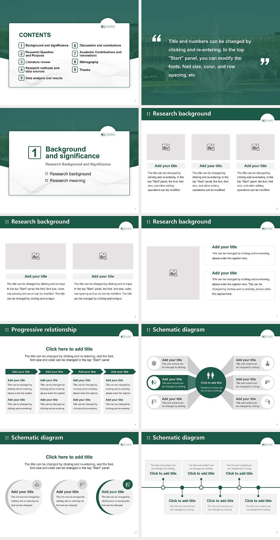 Everglades University Graduation Thesis Defense PPT Template4:3 ratio PPT effect preview image2