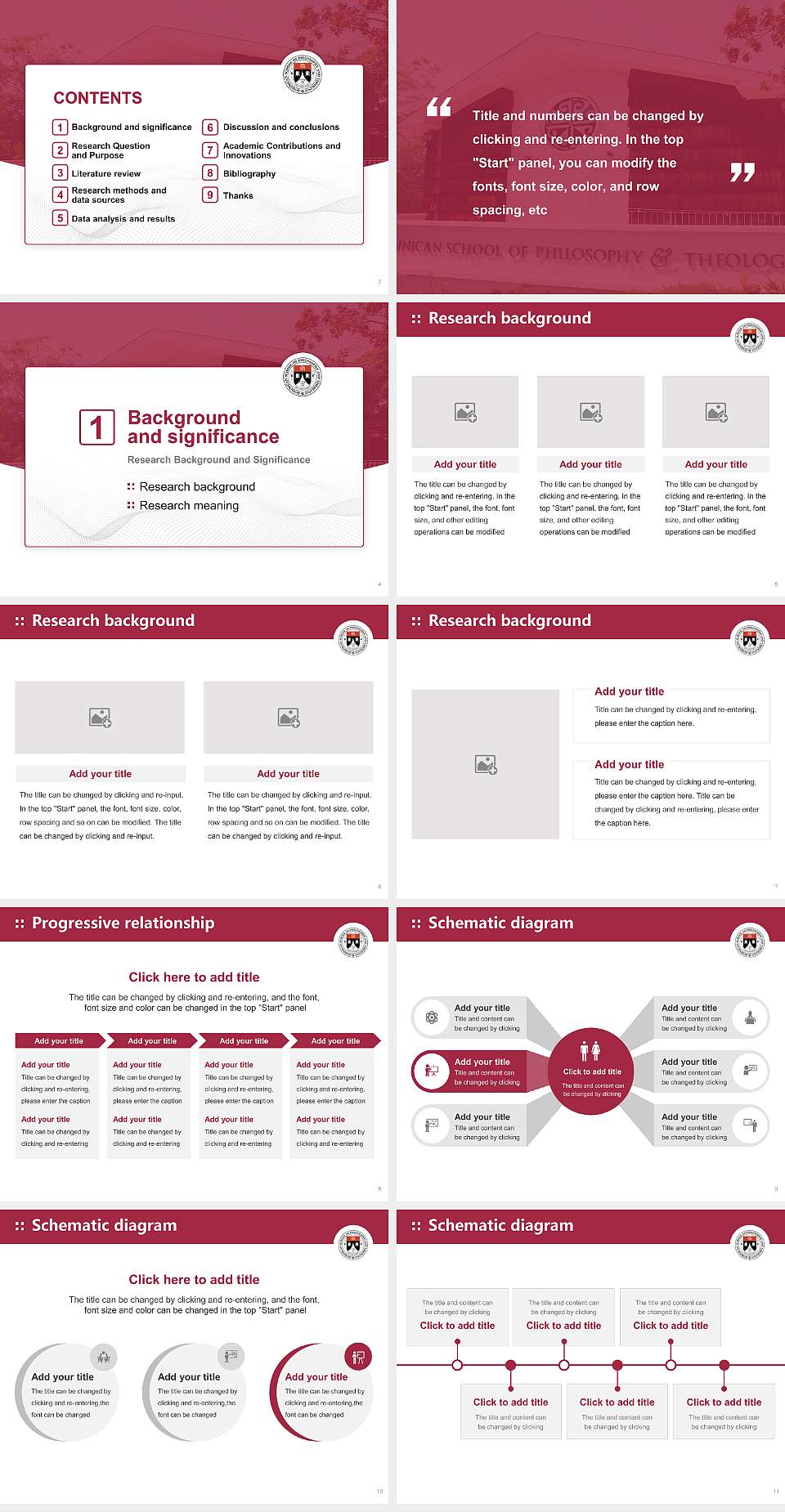 Dominican School of Philosophy & Theology Graduation Thesis Defense PPT Template4:3 ratio PPT effect preview image2