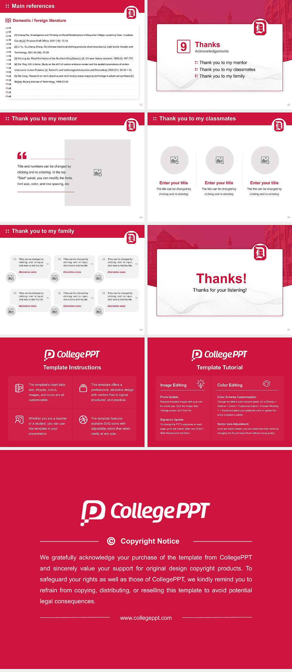 Duquesne University Graduation Thesis Defense PPT Template4:3 ratio PPT effect preview image7