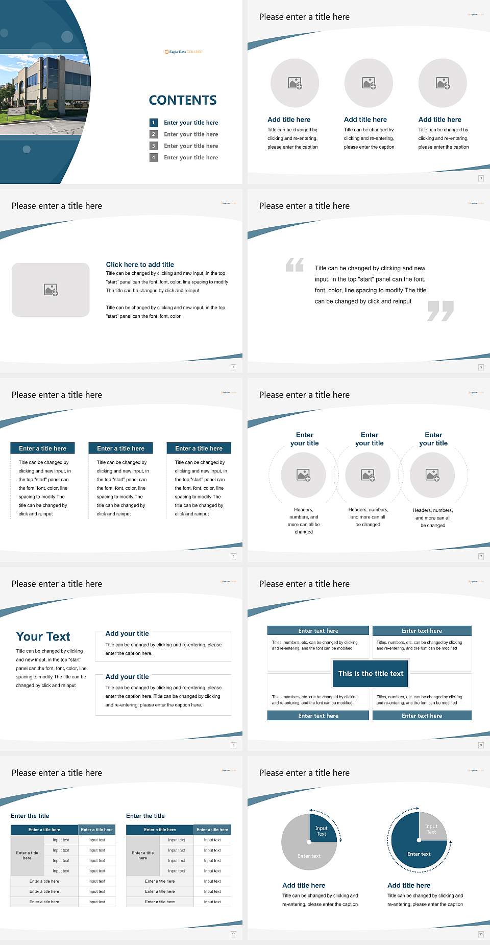 Eagle Gate College Layton Campus Course/Courseware Creation PPT Template4:3 ratio PPT effect preview image2
