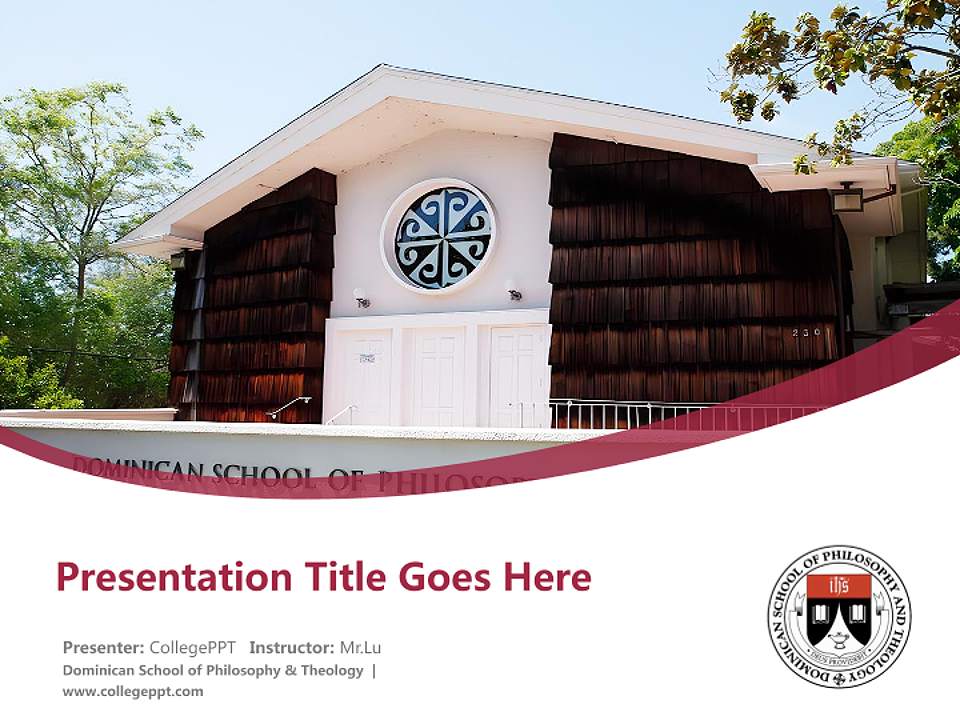 Dominican School of Philosophy & Theology Course/Courseware Creation PPT Template4:3 ratio PPT effect preview image5
