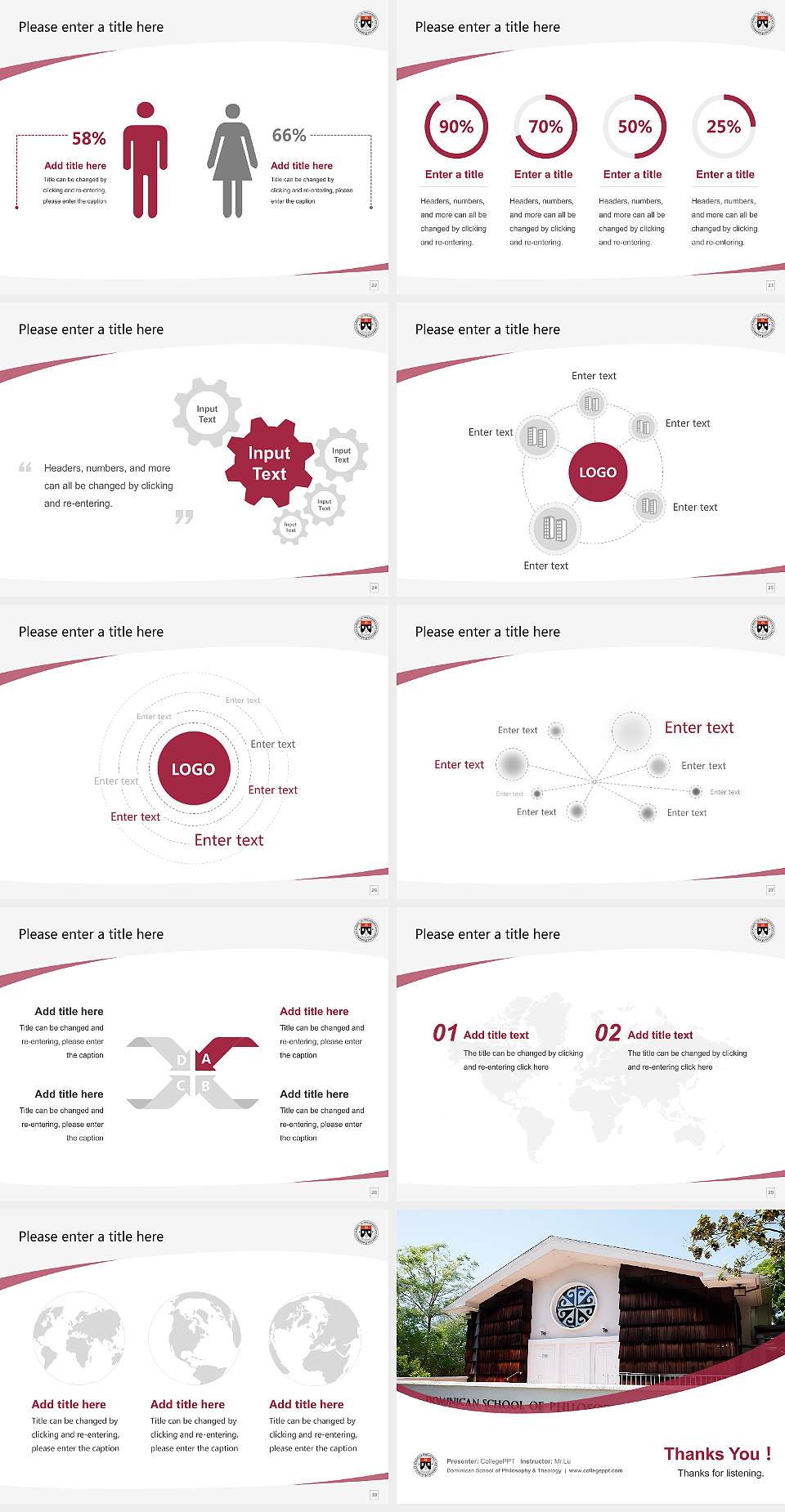 Dominican School of Philosophy & Theology Course/Courseware Creation PPT Template4:3 ratio PPT effect preview image4