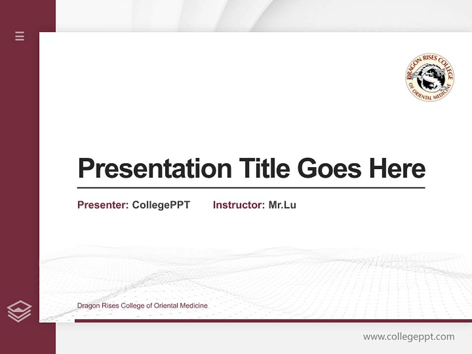 Dragon Rises College of Oriental Medicine Thesis Proposal/Graduation Defense PPT Template4:3 ratio PPT effect preview image5
