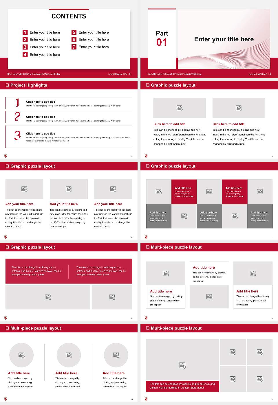 Drury University-College of Continuing Professional Studies General Purpose PPT Template16:9 ratio PPT effect preview image2