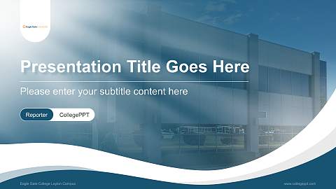 Eagle Gate College Layton Campus Lecture Sharing and Networking Event PPT Template