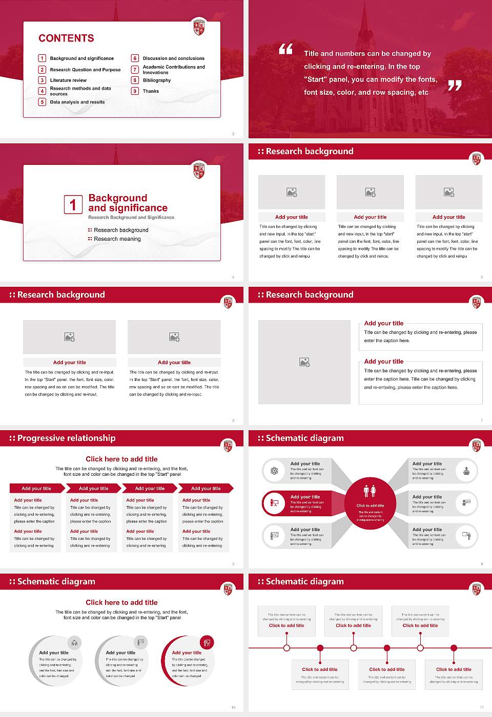 Drury University Graduation Thesis Defense PPT Template16:9 ratio PPT effect preview image2