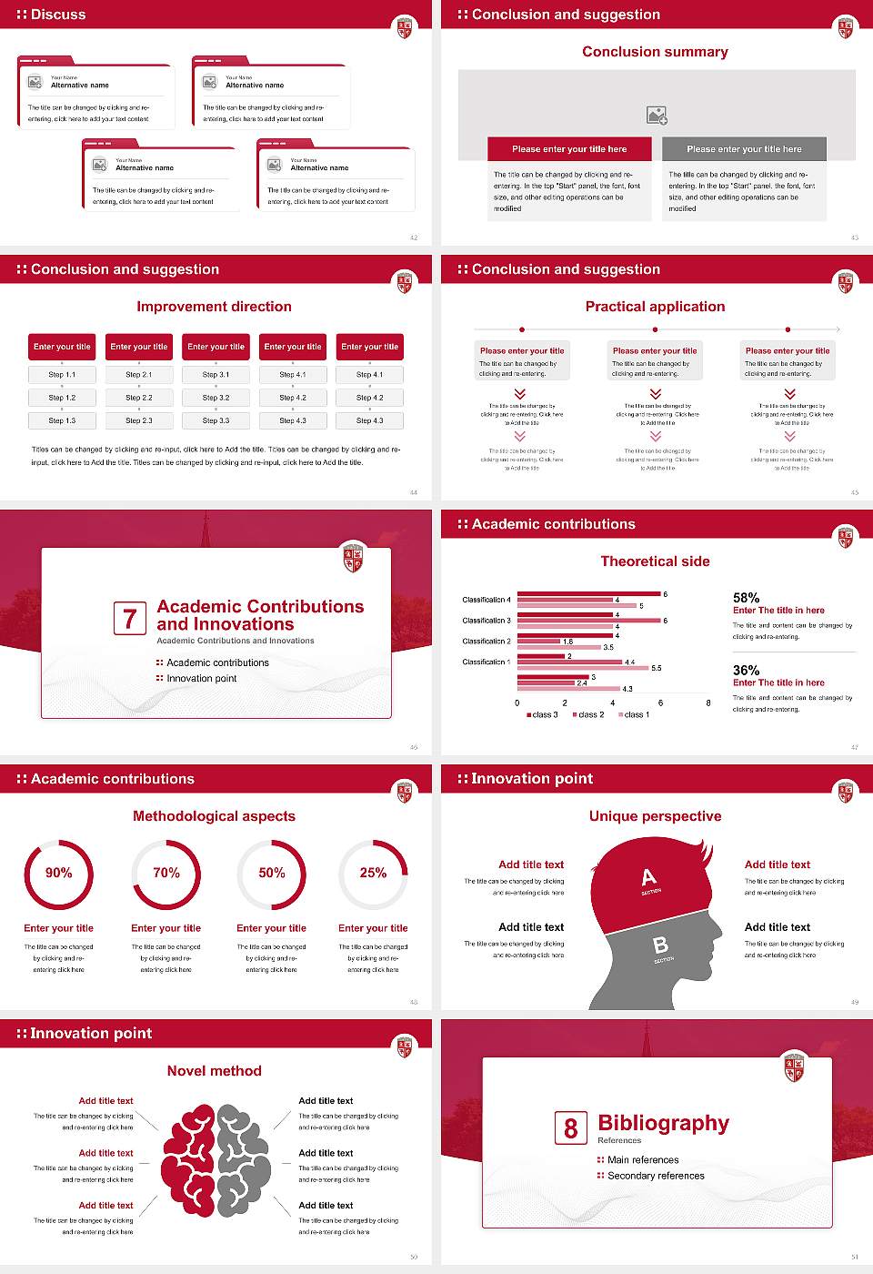 Drury University Graduation Thesis Defense PPT Template16:9 ratio PPT effect preview image6